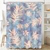 Purple Floral Shower Curtain Polyester Fabric Printing Waterproof Bath Decoration for Home Bathroom Decorations