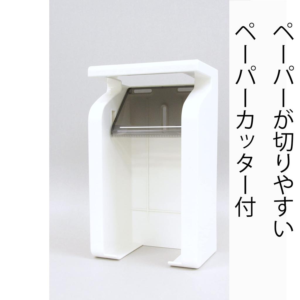 Towa Sangyo Toilet Paper Holder GR with Shelf, White, Made In Japan