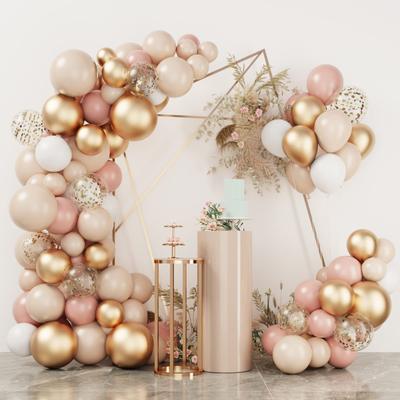 101Pcs Vintage Gold Balloon Garland Arch Kit Wedding Baloon Birthday Party Decoration Kids Baby Shower Globos Confetti Latex Ballon