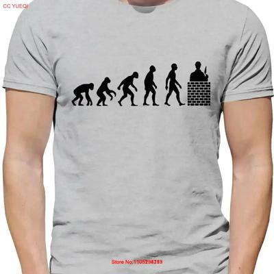 Evolution Of Man Brick Layer Mens T Shirt Bricky Builder Tradesman Bricks Vintage Washed Comfortable Homme Casual Vintage