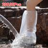 20/30pcs Disposable Waterproof Shoe Covers Lengthened & Thick Plastic Transparent Foot Protectors For Outdoor Hiking & Travel