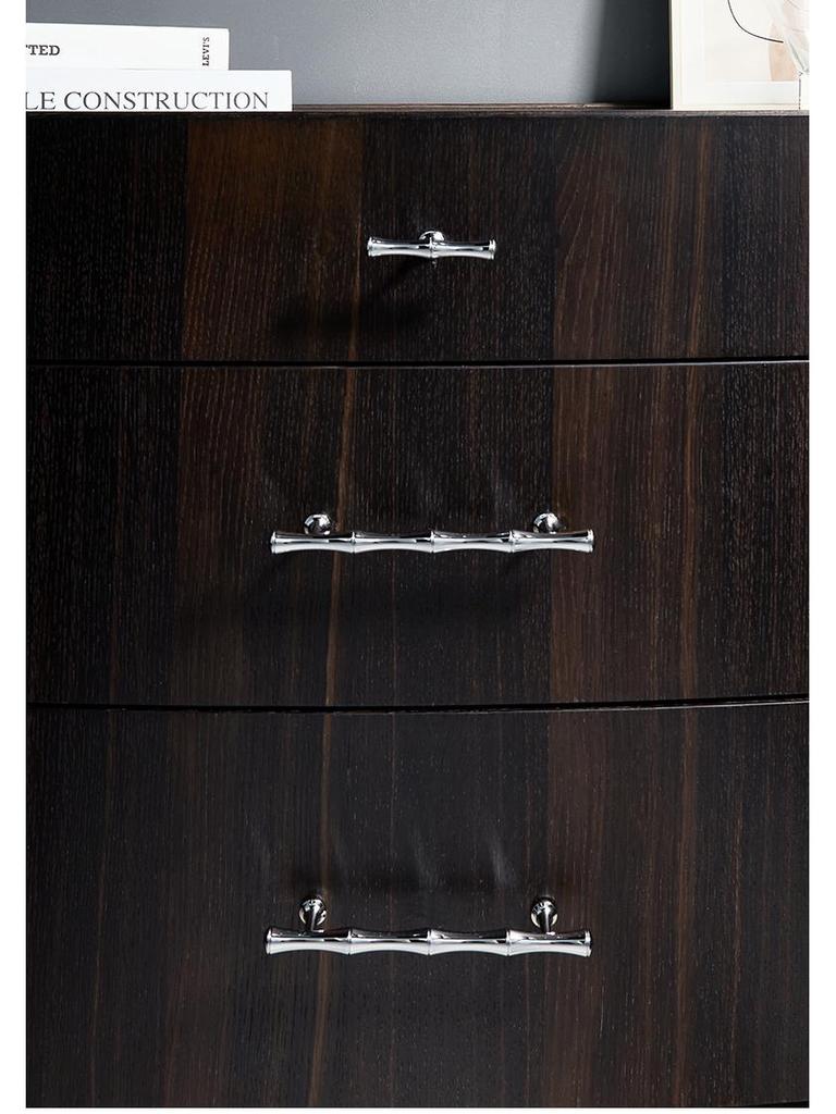 Brass Chrome Bamboo Wardrobe Handle - Modern Luxury Minimalist Nordic Drawer/Wine Cabinet Handle