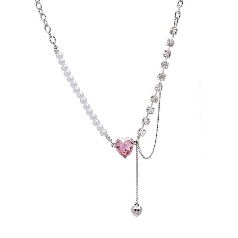 

Sweet and cool Spice Girls~ Pure Lust Splicing Pearl Necklace Light Luxury Premium 1111 New Necklace