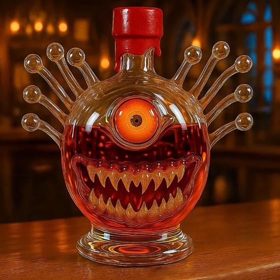 Monsters Whiskey Bottle Decanter for Men Dad Funny Statue Whiskey Decanter 300ml Empty Wine Decanter Home Bar Decoration Gift for Whiskey Lovers