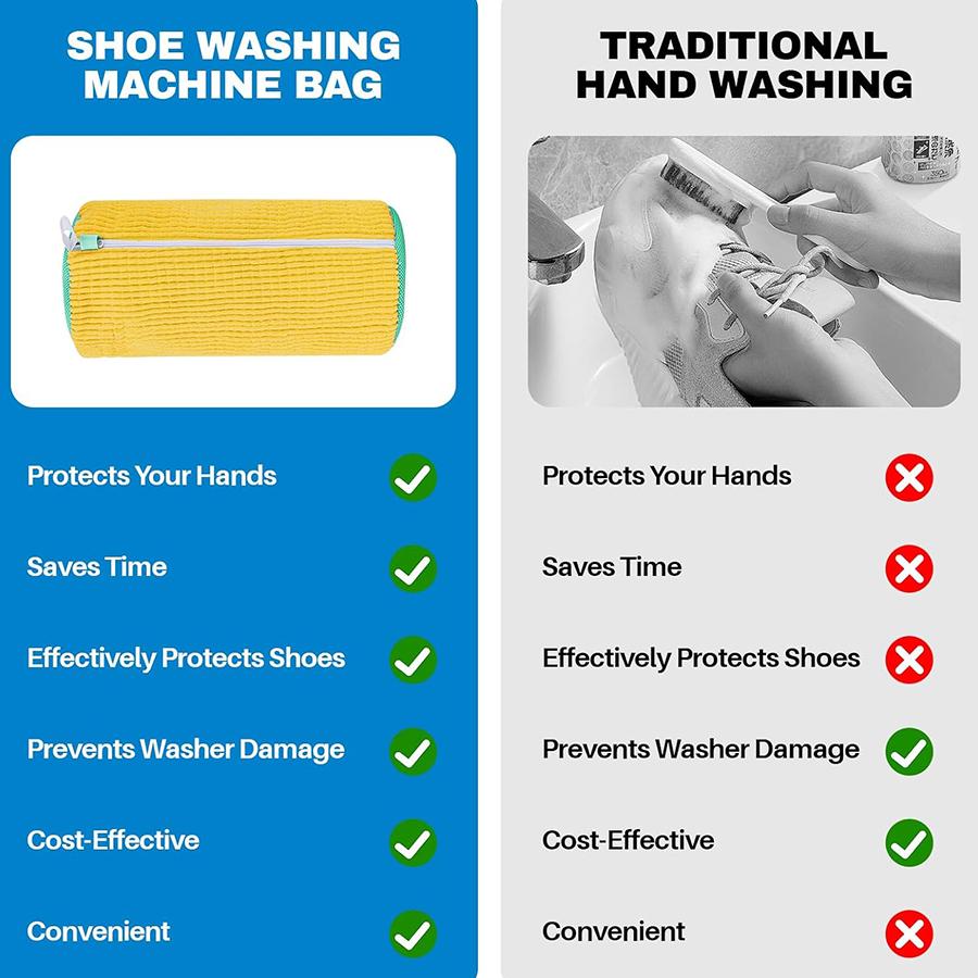 Schuhwaschmaschine Beutel Wäschebeutel für Schuhe für Waschmaschine und Trockner Wiederverwendbarer Schuhreinigungsbeutel für Schuhe Fleckenentferner