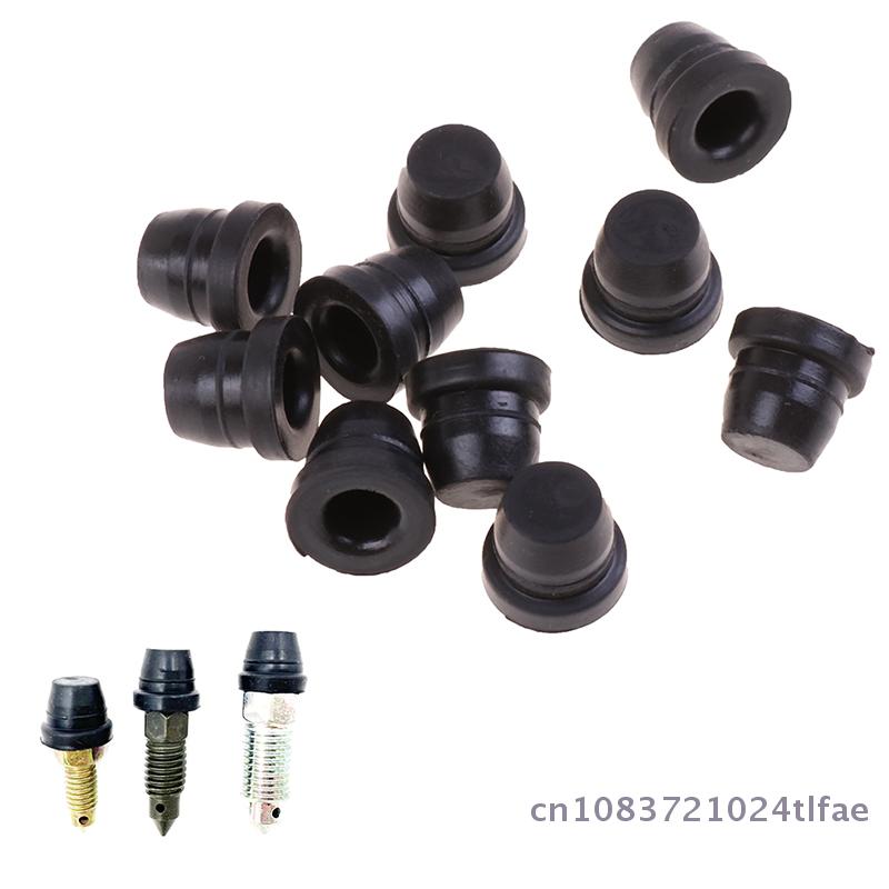 2 Pcs Auto Car Motorcycle Brake Pump Brake Caliper Bleed Exhaust Screw Nipple Dust Cap Car Accessory Tool