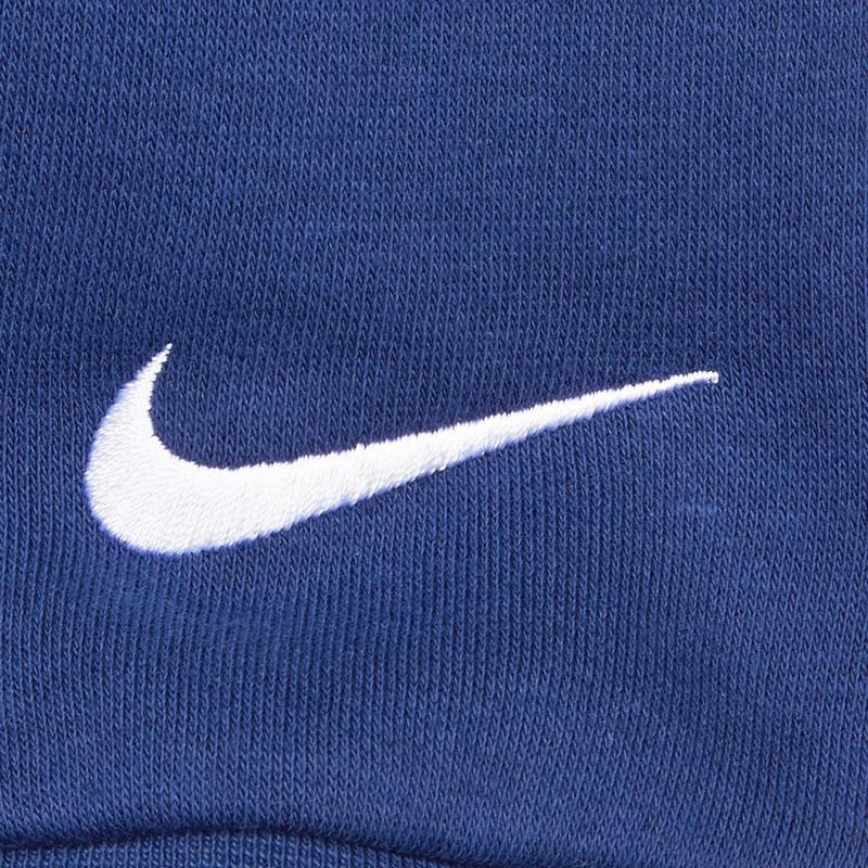 Nike Alphanumeric Print Drawstring Hoodie With Long Sleeves Men Hoodie Blue DB2255-493
