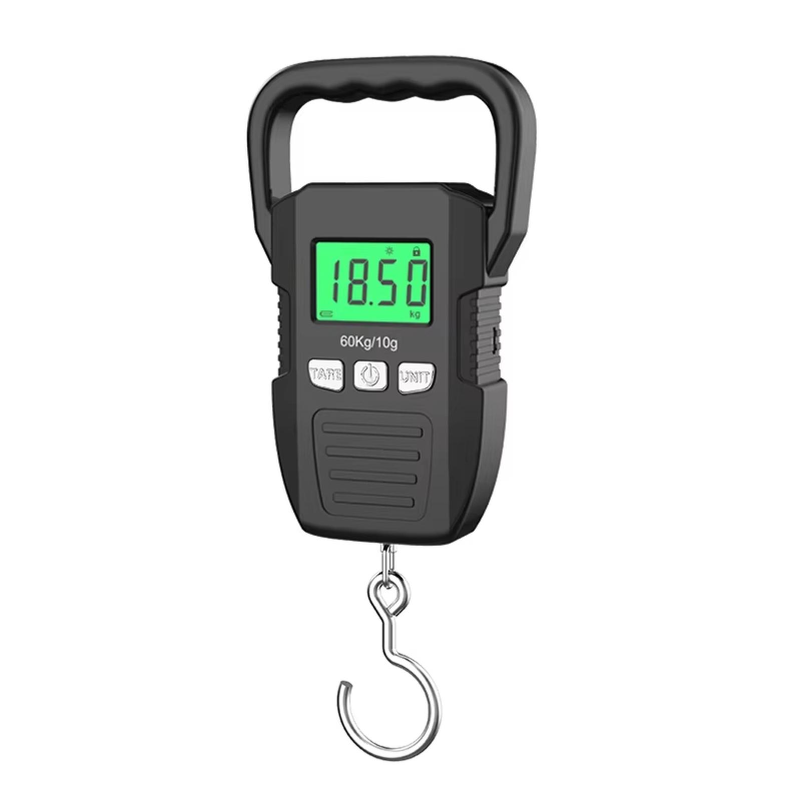 

CYCG Heavy-Duty Digital Hanging Scale 132lb/60kg with Backlit LCD Display, Large Hook & Tare Function one size чёрный