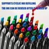 24 Colors Art Marker Pens, Dual Tip Drawing Pens,Suitable for Drawing,Coloring,Highlighting,Illustration Design,Animation Design