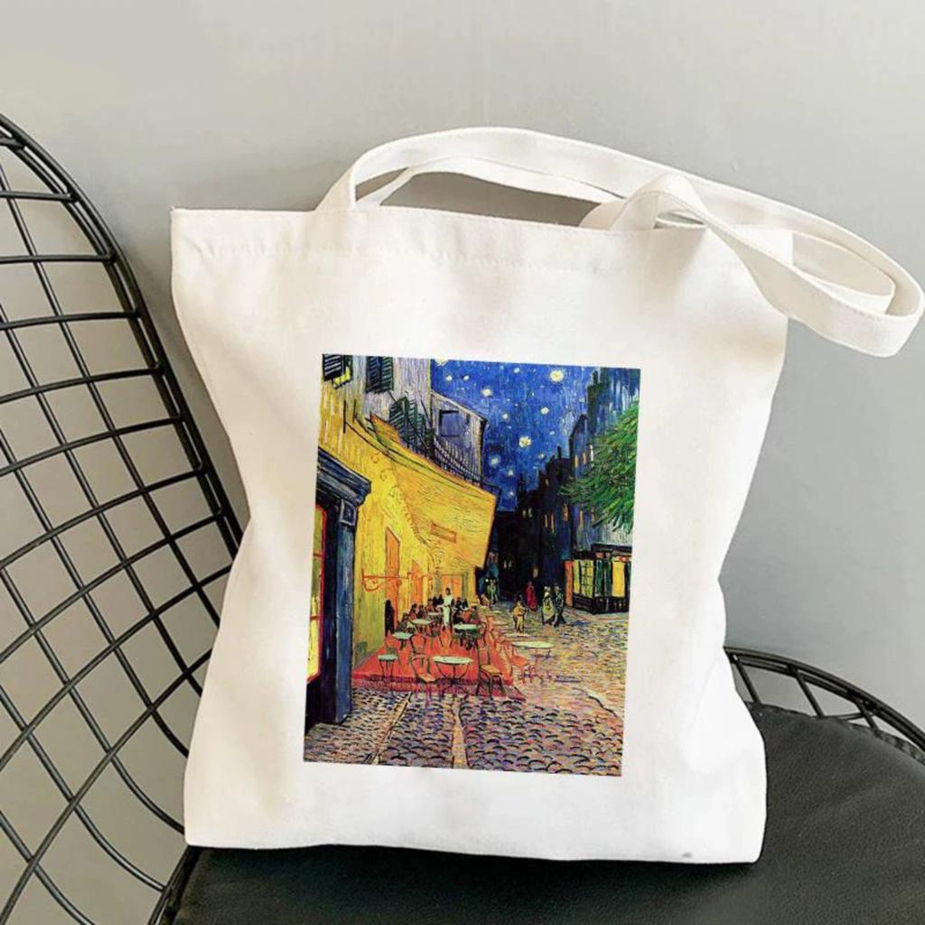 Oil Painting Art Print Canvas Bag, Shoulder Bag, Shopping Bag, Tote Bag