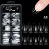 100Pcs Soft Gel False Nail Tips Short Square Coffin Almond Artificial Press On Fake Nails Extension Manicure Tools