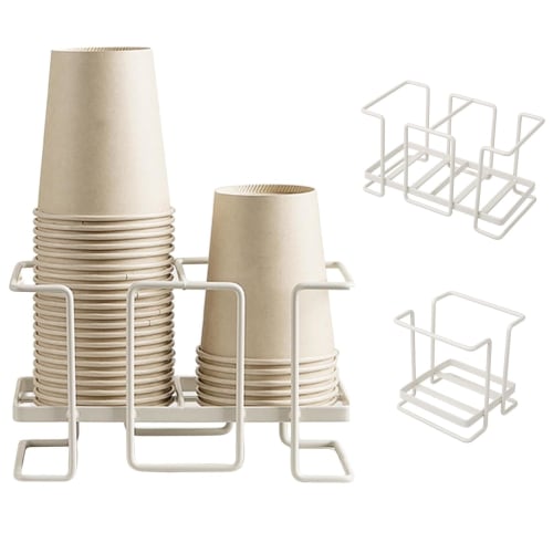 Koundeneko Paper Cup Holder, Cup Stand, 1-Column/2-Column, Set of 2, Paper Cup Storage, Coffee Cup Drainer, Durable, Convenience Store, Restaurant, Ki