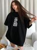 Plus Size Korean Style Loose Fit Summer T-Shirt for Women