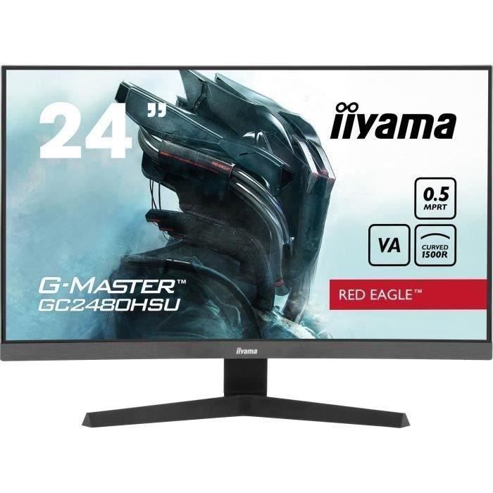 Ecran PC Gaming incurvé - IIYAMA - G-MASTER RED EAGLE GCB2480HSU-B1 - 24" - VA Curved - FHD - 0,5 ms - 180Hz