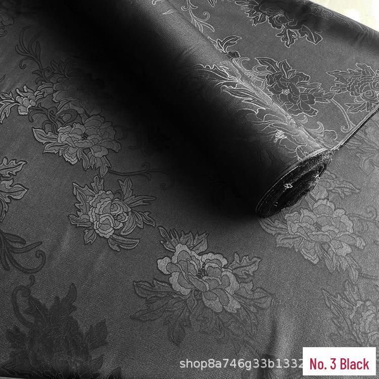 Žakárová látka Hanfu Qipao s otevřeným vzorem Motýli a pivoňky - 100% morušové hedvábí