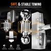 Adjustable Aluminum Tow Hitch for 2-Inch Receiver, 6-Inch Drop/Rise, 12,500 LBS GTW with Anti-Theft Locking Pins