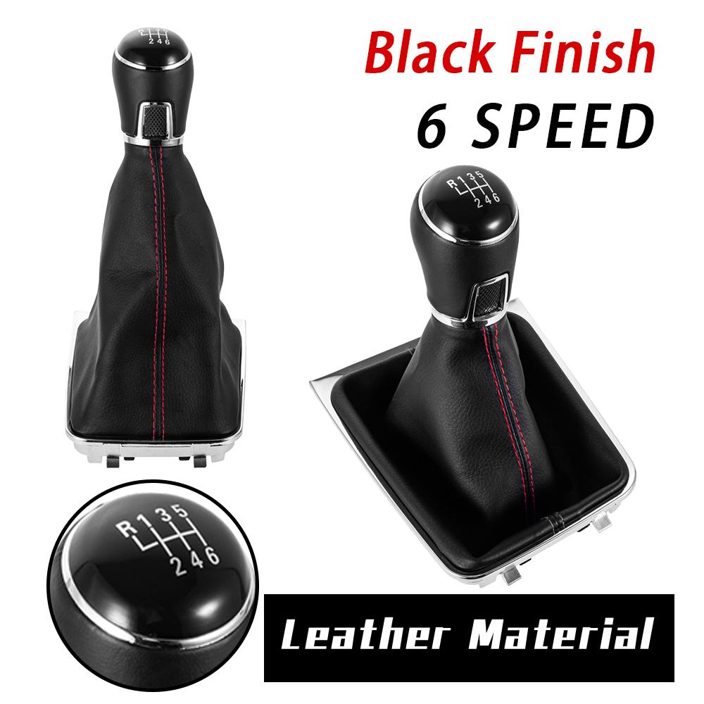 High-quality Manual Car accessories 5/6 Speed Interior Replacement Part Gear Shift Knob For VW Golf 7 MK7  Lever Dust Boot Cover