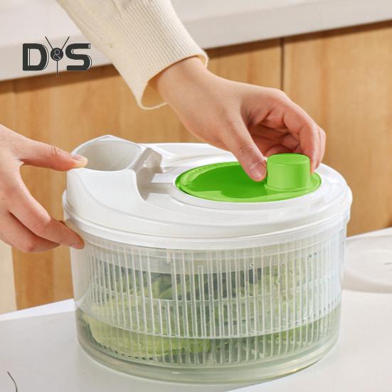 Uscător de Salată Uscător de Legume Capacitate Mare Deshidrator de Legume Manual Uscător de Salată pentru Legume Coș de Drenaj pentru Spălarea Verdețurilor Fructelor de Pădure