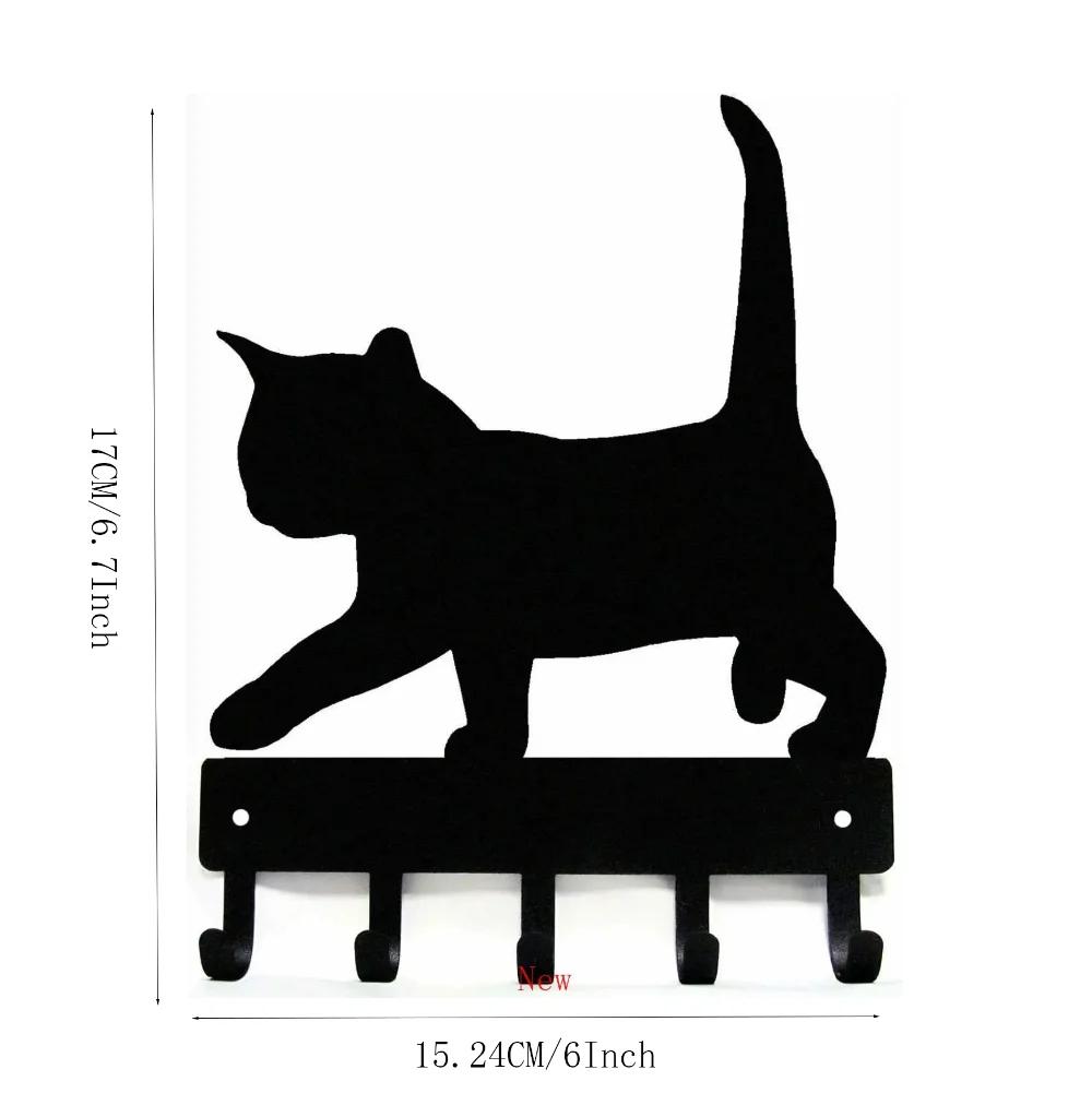 Promotion Cat 2 Kitten Key Rack & Hanger  Small 6 Inch Wide Hook Bathroom Accessories Decoration For Home Wall Sticker