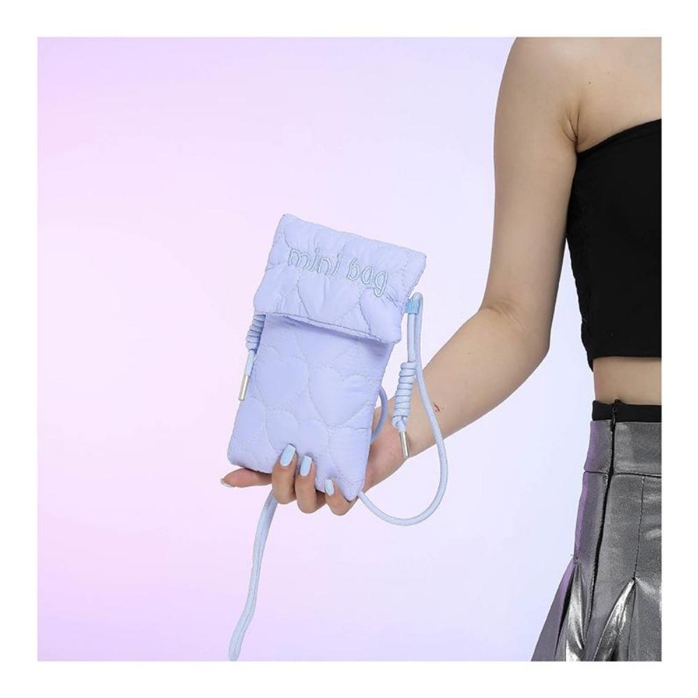 Nylon Rhombus Bag, Simple Letter Style.