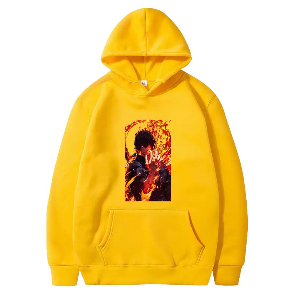 Anime Fire Force Shinmon Benimaru Hoodie Manga Graphic Print Sweatshirt Men Unisex Clothing Long Sleeve Loose Hooded Streetwear