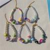 Cream Love Pet Cat Dog Necklace Dog Accessories Pearl Beaded Cat Neck Ring Cat