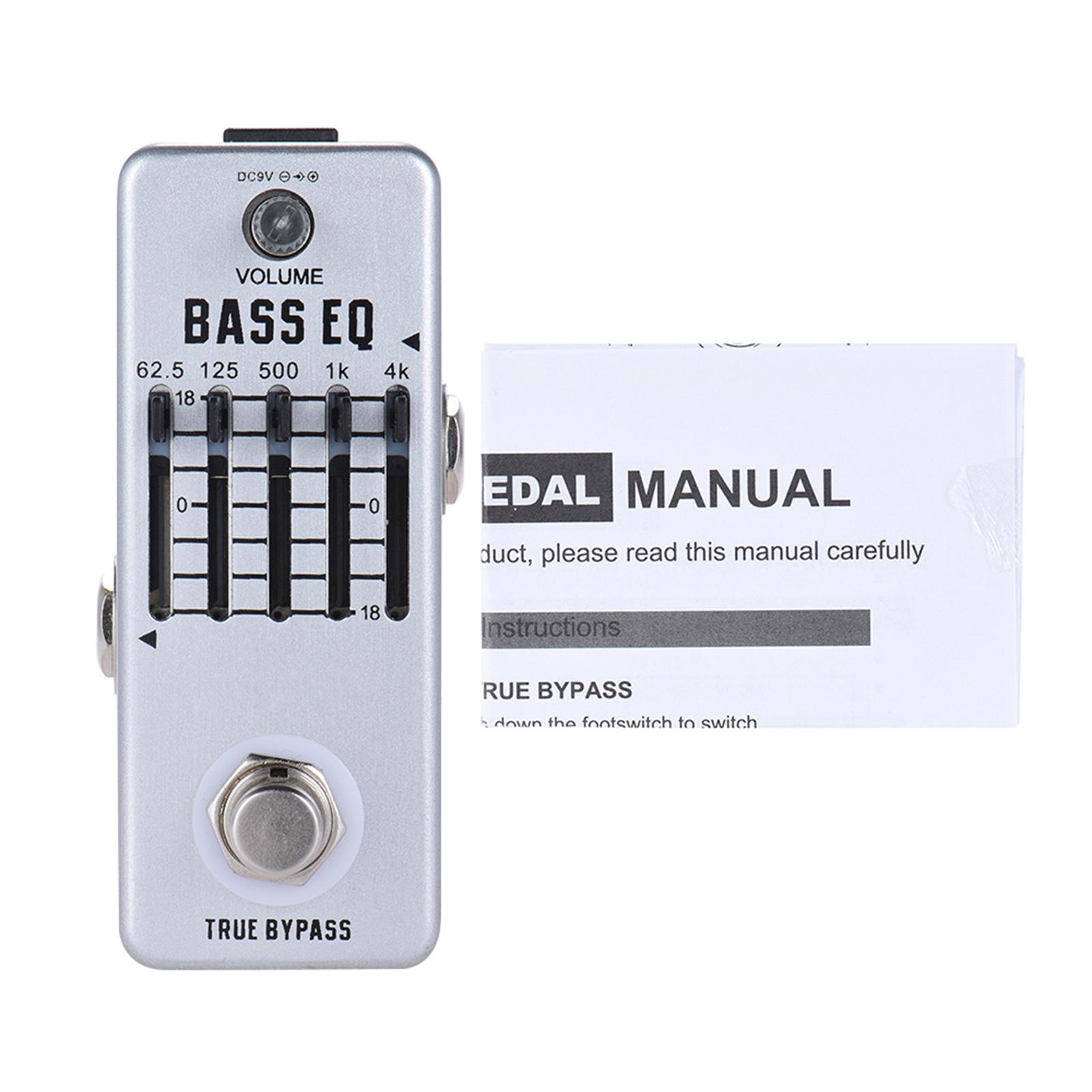 Painter Rowin Bass Guitar Equalizer Effect Pedal 5 Band Eq Aluminum Alloy Body True Bypass