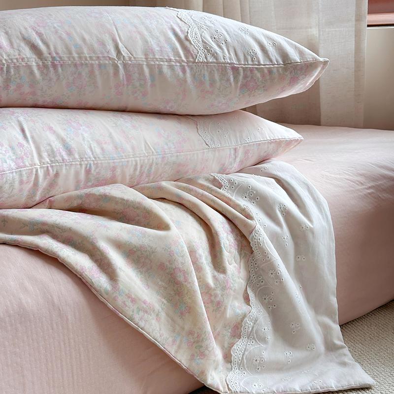 

New Summer Quilt French Style Pure Cotton 100% Double Queen Size Layer Yarn Cool Blanket Air Condition Quilt Soft 150x200cm