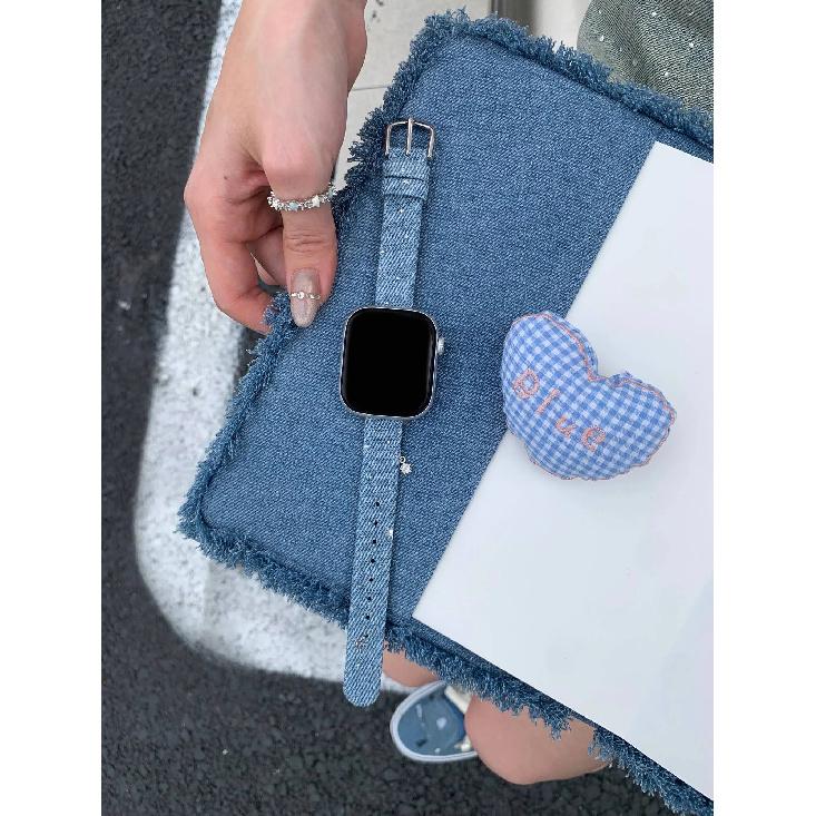 

New retro slim style leather band For Apple Watch women 44mm 40 45 41 49 42 38 Series 11 10 9 8 SE 7 6 5 4 3 Strap 38mm40mm41mm синий