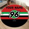 Hannover 96 Custom Name Round Area Rug,Carpet Rug for Living Room Bedroom Sofa Playroom Decor,Non-slip Floor Mat