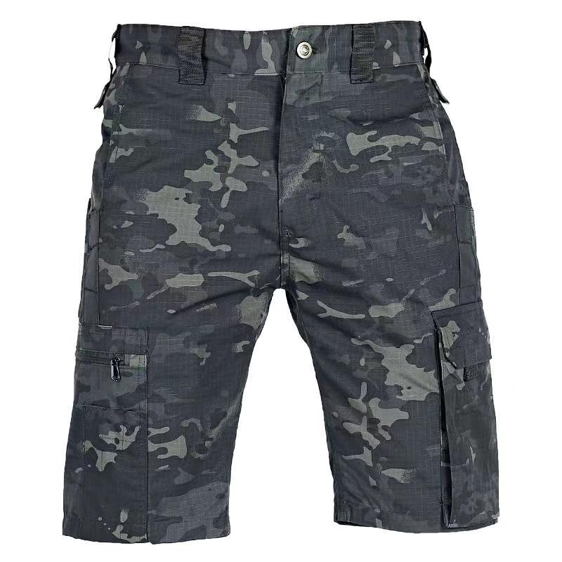 New Summer Tactical Shorts Men Outdoor Camouflage Webbing Waist Military Mens Shorts Multi-pockets Cargo Short Men