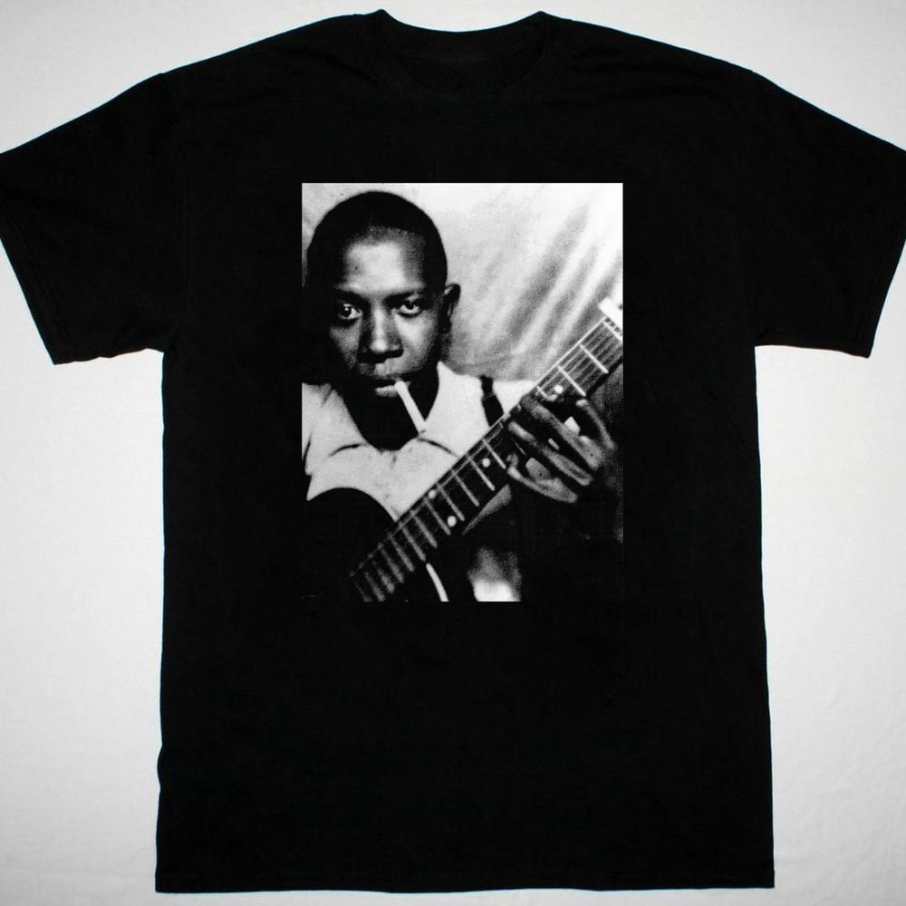 T-shirt Poster Robert Johnson NERA Unisex Tutte le Taglie S-5XL XZ736