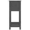 Planter with Shelf Gray 54x34.5x81 Cm Solid Pine Wood