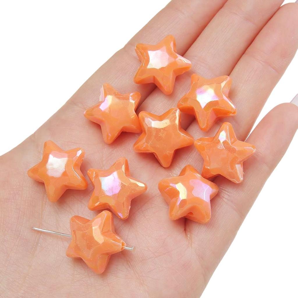 [19X17mm] Color-Plated Peach Heart Beads  Cream Heart-Shaped Beads DIY Handmade Jewelry Accessories