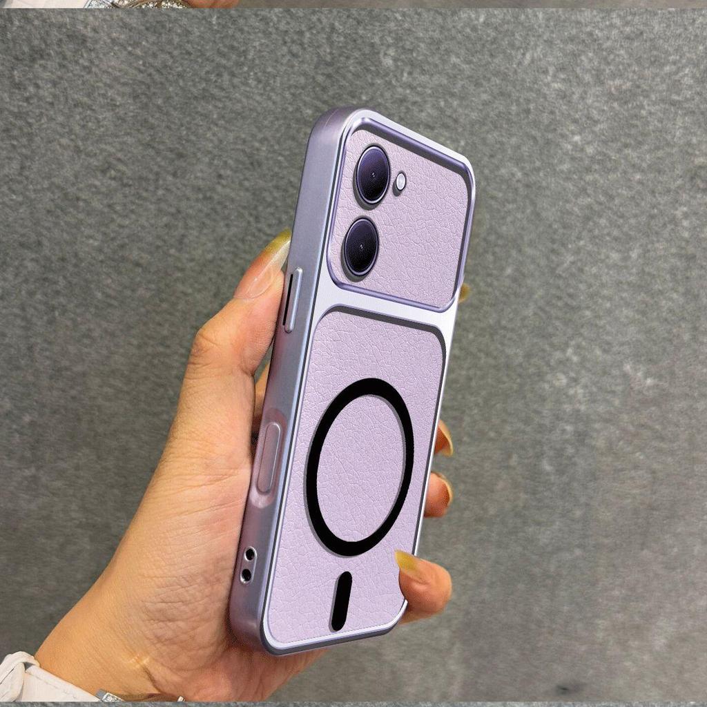 Metallic Finish Magnetic TPU Phone Case for Vivo Y36 5G 4G,Y27 5G,Y27s Shockproof Matte Soft Cover