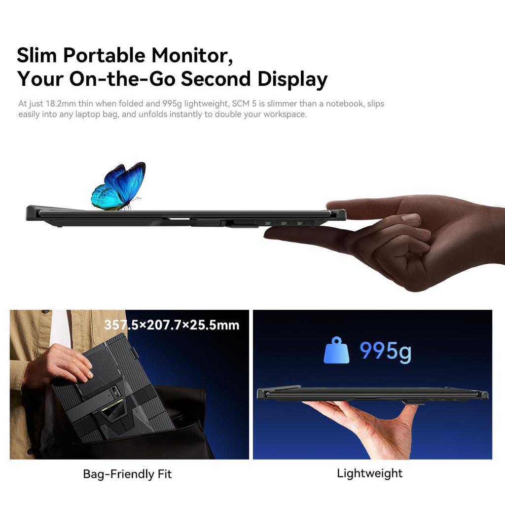 Blackview SCM5 14 Inch FHD Portable Computer Monitor USB-C Portable Monitor IPS 60Hz External Monitor