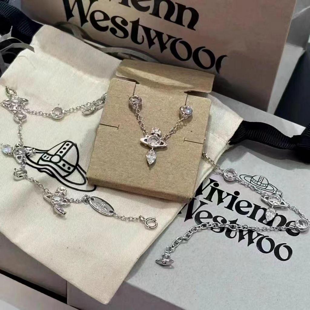 High-Edition Marquise-Cut Diamond Drop Necklace & Bracelet Set: Elegant Women's Light Luxury Fashion Clavicle Chain