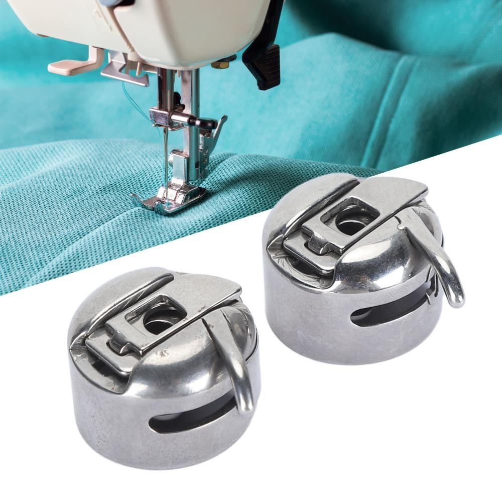 2pcs Flexible Metal Sewing Machine Bobbin Case Steel Home Sewing Machine Part  Home Sewing