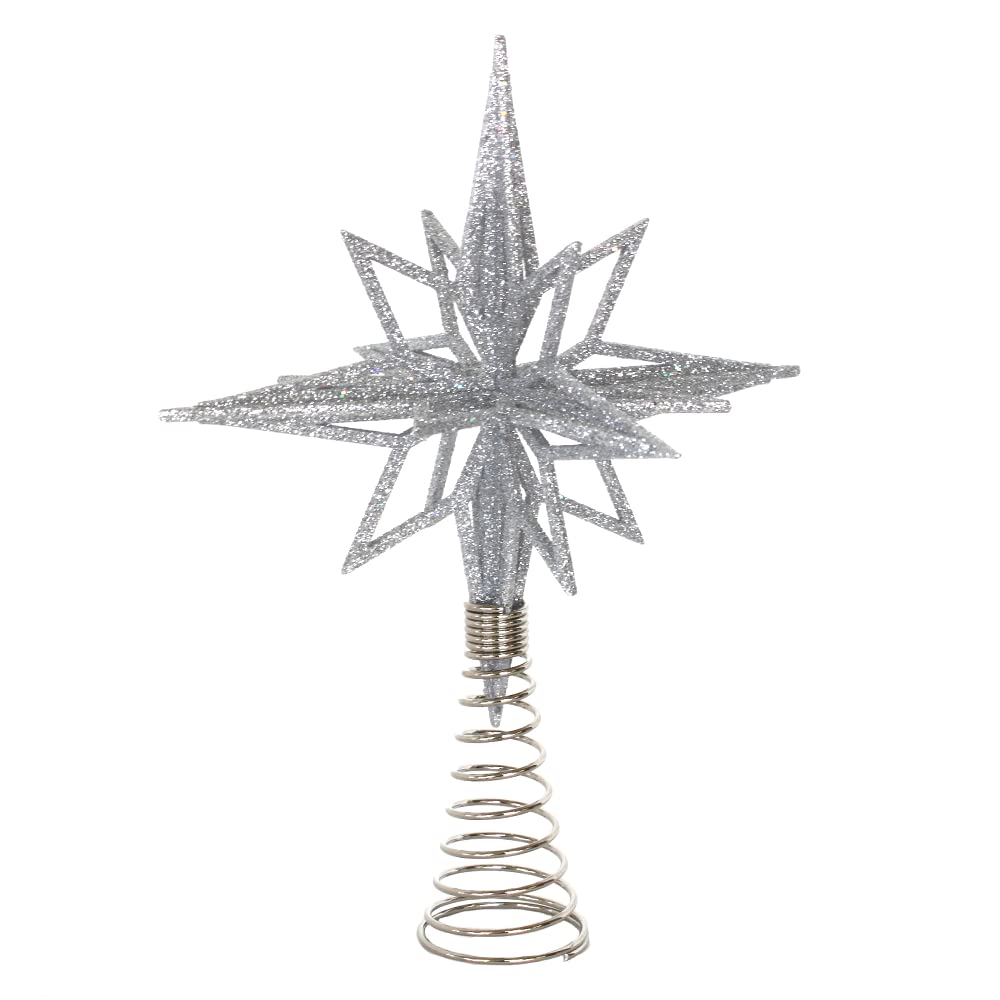 Yamakyu Серебряная Звезда Топ для Рождества SKF Топ Рождественская Звезда Серебряные Елки, Прибл.. 24 см, Звезда, Украшение, Верхушка,