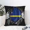 Curacao Rippied Flag Square Pillow Case  Cushion Cover Custom Polyester Decor Pillowcase for Seat 45x45cm