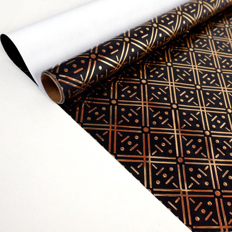 Papel de Regalo Negro Dorado 43x300cm Papel para Envolver Regalos Ramo de Lunares Navidad Día de San Valentín Cumpleaños Regalos Decoraciones Papel