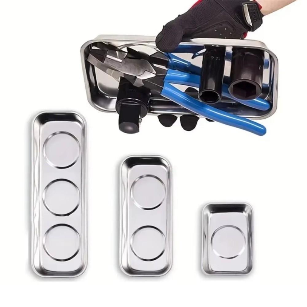 Soft Rubber Base Magnetic Tool Tray Magnetic Base Screw Tray New Parts Bowl  Workshop Use