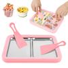 Rolled Ice Cream Maker Cold Sweet Fried Ice Pan DIY Household Frozen Yogurt Maker for Homemade Stir Fry Ice Tray