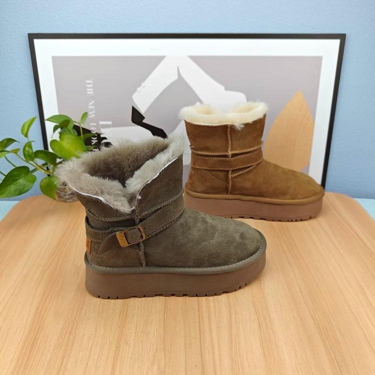 Cotton shoes women's winter Northeast snow shoes piled and thickened to keep warm 2025 new women's fur integrated snow boots