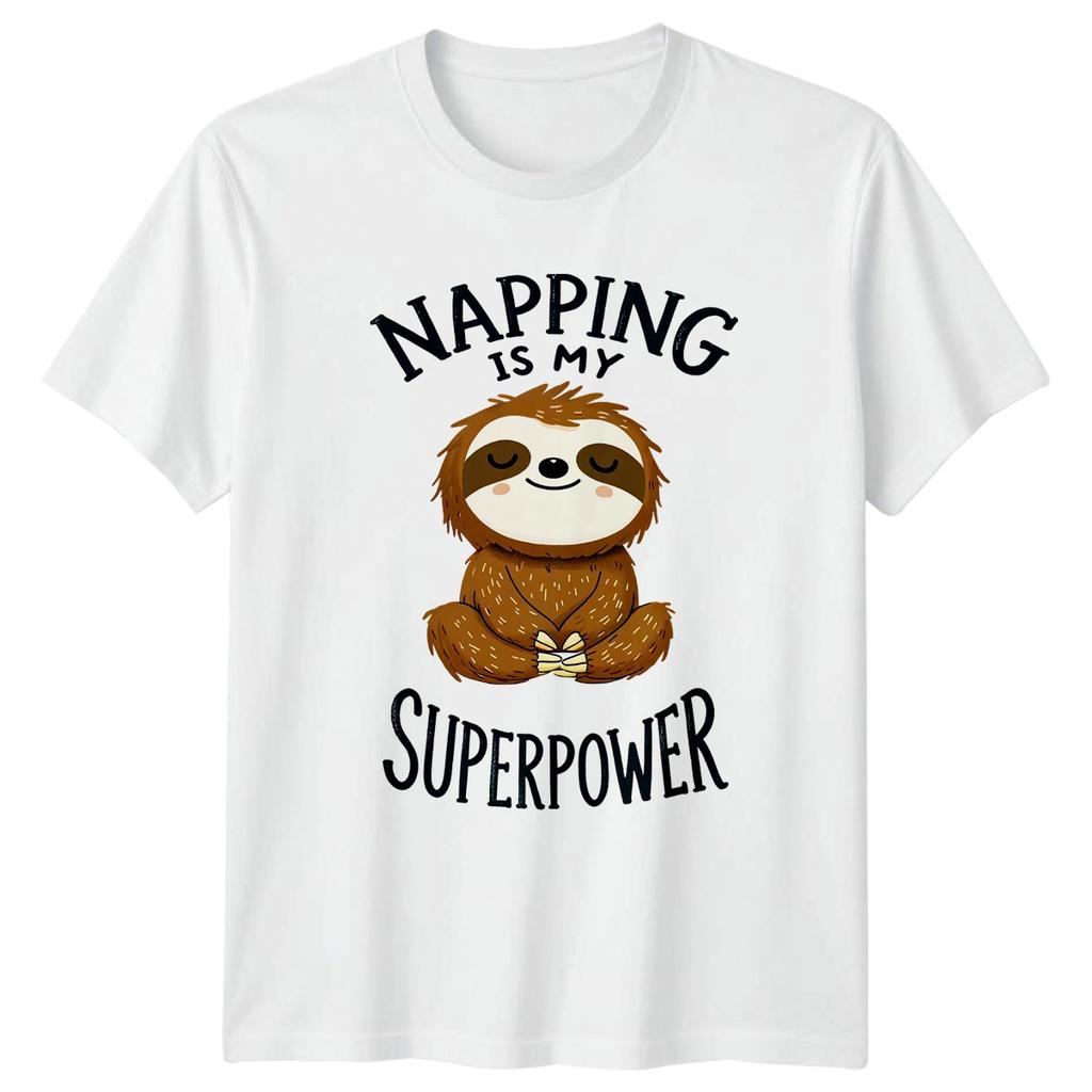 Napping Is My Superpower T-Shirt Sloth Animal Lover