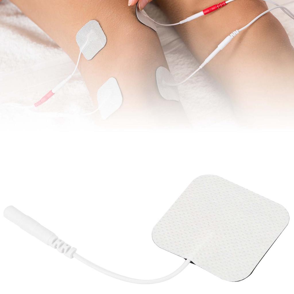 20Pcs 4x4cm 2.0 Holes Electrode Pad Physical Therapy Electrode Patches Nonwovens Silicone Contact