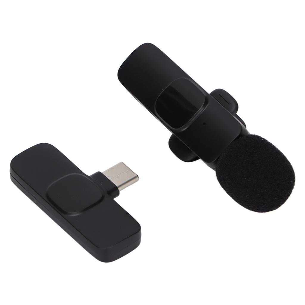 Wireless Microphone Lavalier Lapel Microphone Clip On Video Mic for Live Outdoor Mobile Phone