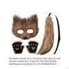 Animal Mask and Tail Set Long for Role Play Halloween Party Costume