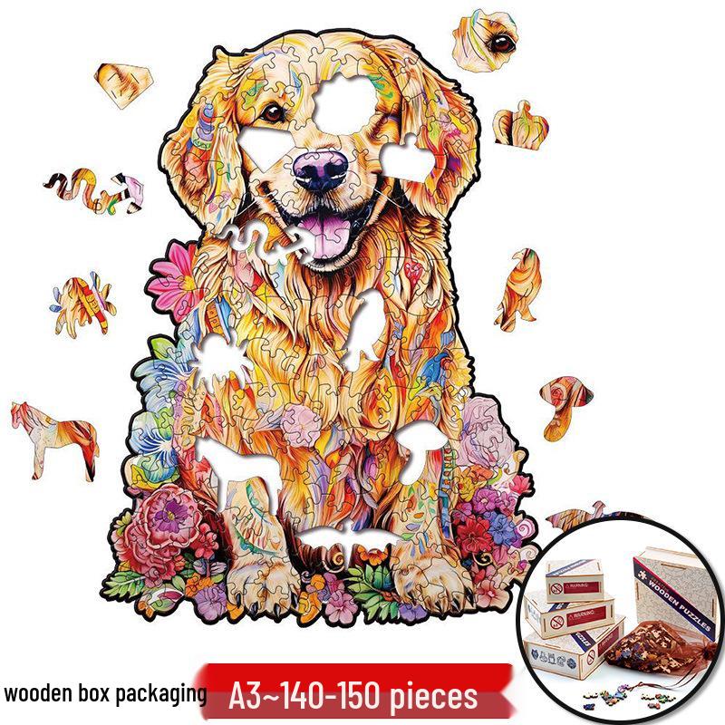 Irregular Animal Dog Penguin Wooden Puzzle in Stock