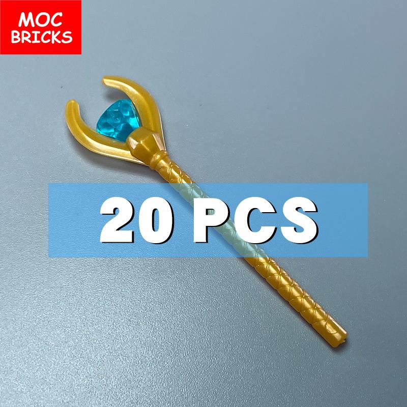 

MOC Blocks 4cm Figure Sceptre Gem Rock Wand Stick Construction Bricks 93252 30153 Assembled Particles Children s Playthings